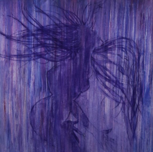 Drip Art Figure - Purple